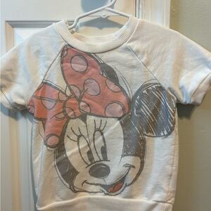 Disney Minnie Mouse Short Sleeve Lightweight Character Sweatshirt